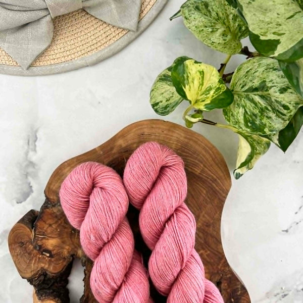 Papaye - Laine grosseur fingering SW merino/coton, prête à partir
