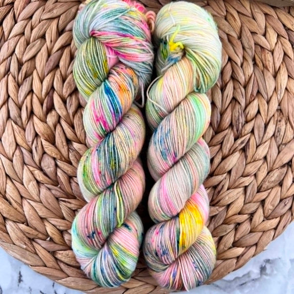 80s - Laine grosseur fingering merino/alpaga/nylon, prête à partir