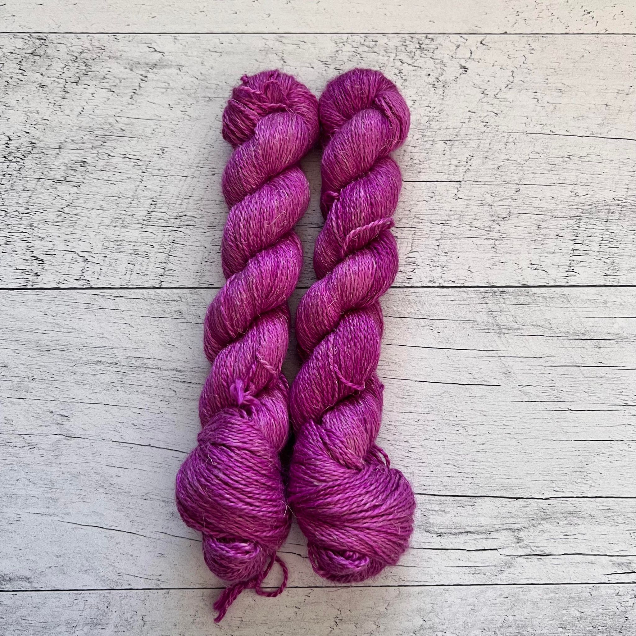 Orchidée - Laine grosseur DK bébé alpaga/soie/lin non SW, prête à partir