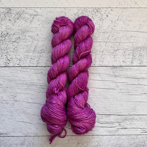 Orchidée - Laine grosseur DK bébé alpaga/soie/lin non SW, prête à partir