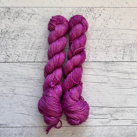 Orchidée - Laine grosseur DK bébé alpaga/soie/lin non SW, prête à partir