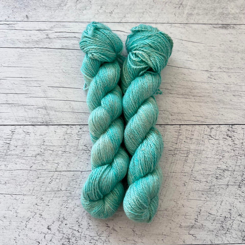 Retro - Laine grosseur DK bébé alpaga/soie/lin non SW, prête à partir