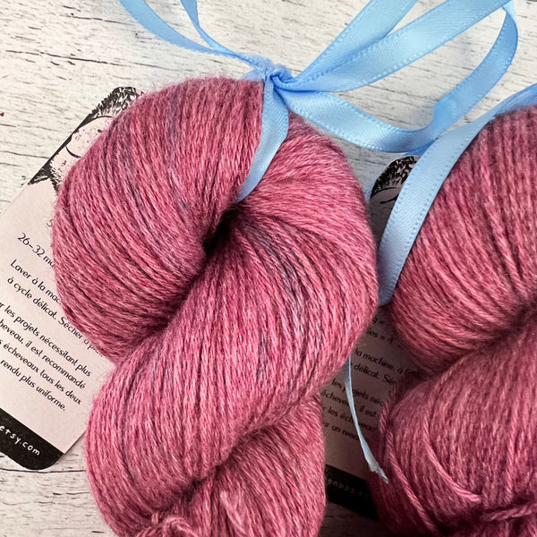LIQUIDATION (petits défauts) Merlot - Laine grosseur fingering SW merino/coton, prête à partir