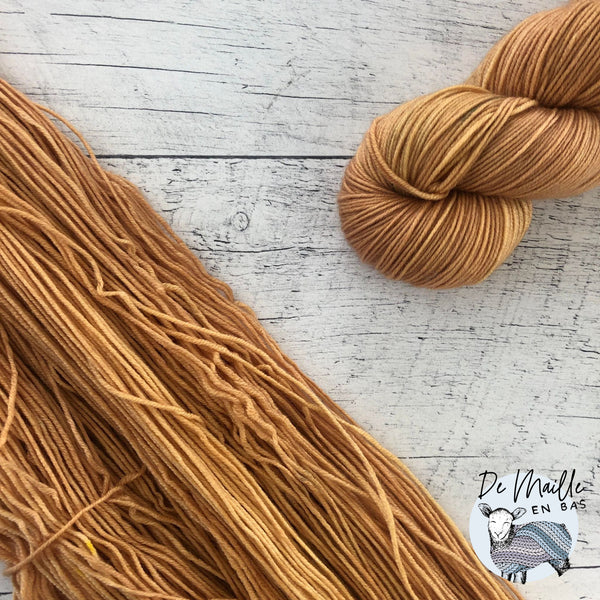 Mexico (115g) + Potiron (35g) - Ensemble de laine pour bas SW merino/nylon, prête à partir