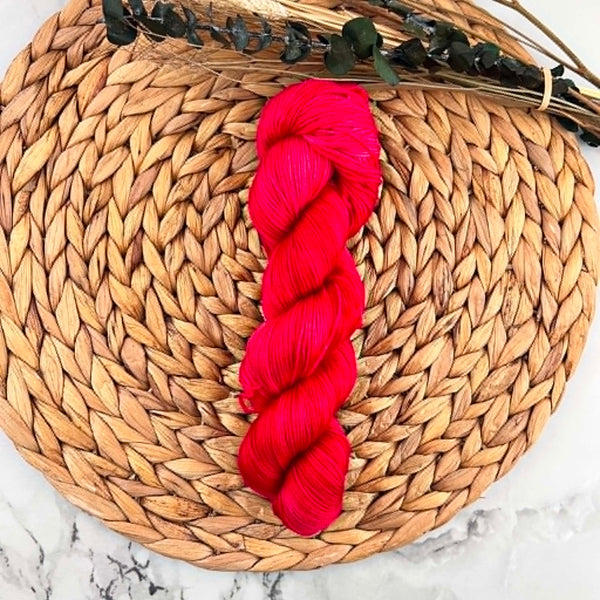 Pivoine - Laine grosseur fingering merino/alpaga/nylon, prête à partir
