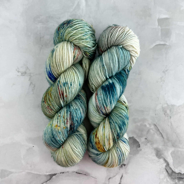 Allô l'été (115g) + Rayon de miel (25g) - Ensemble de laine pour bas SW BFL/nylon, prête à partir