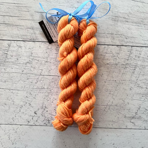 Carotte - Mini écheveaux de laine fingering SW BFL/nylon, prête à partir