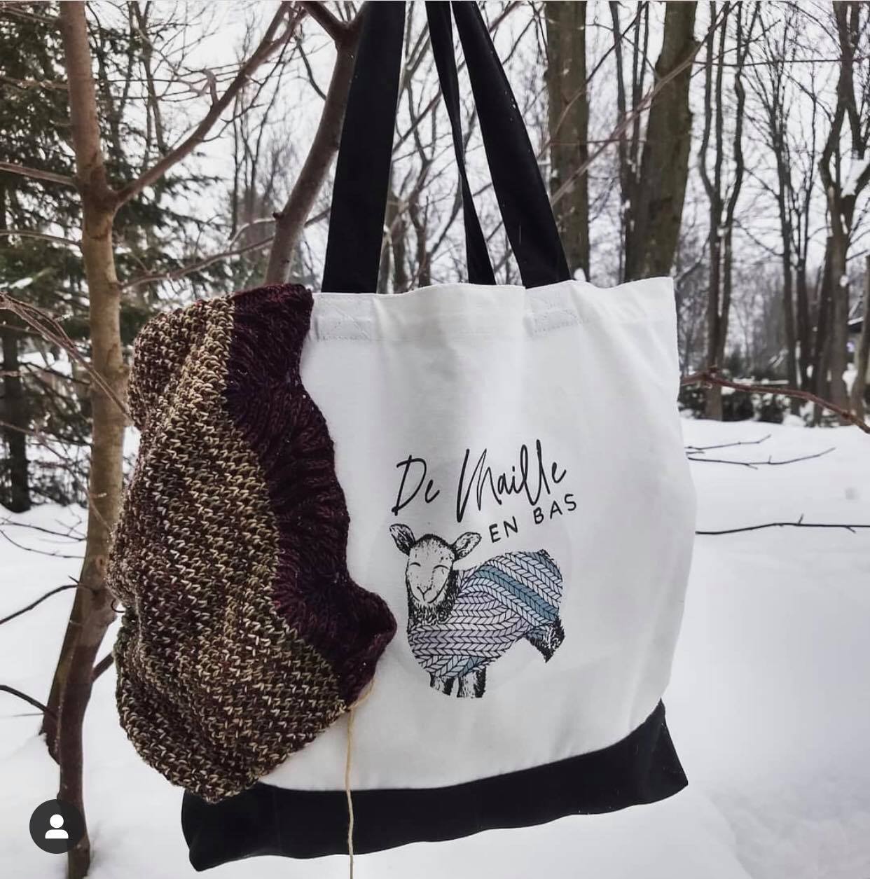 Tote bag De Maille en Bas