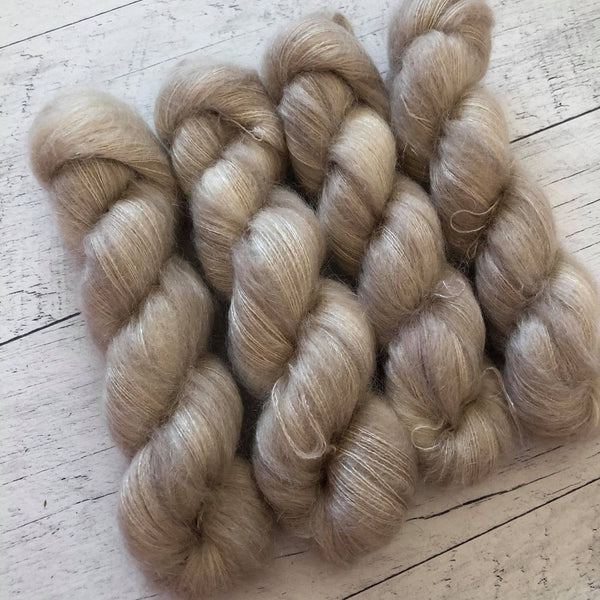 LIQUIDATION (FIN DE LIGNE) Gadoue - Laine grosseur lace mohair/soie, prête à partir