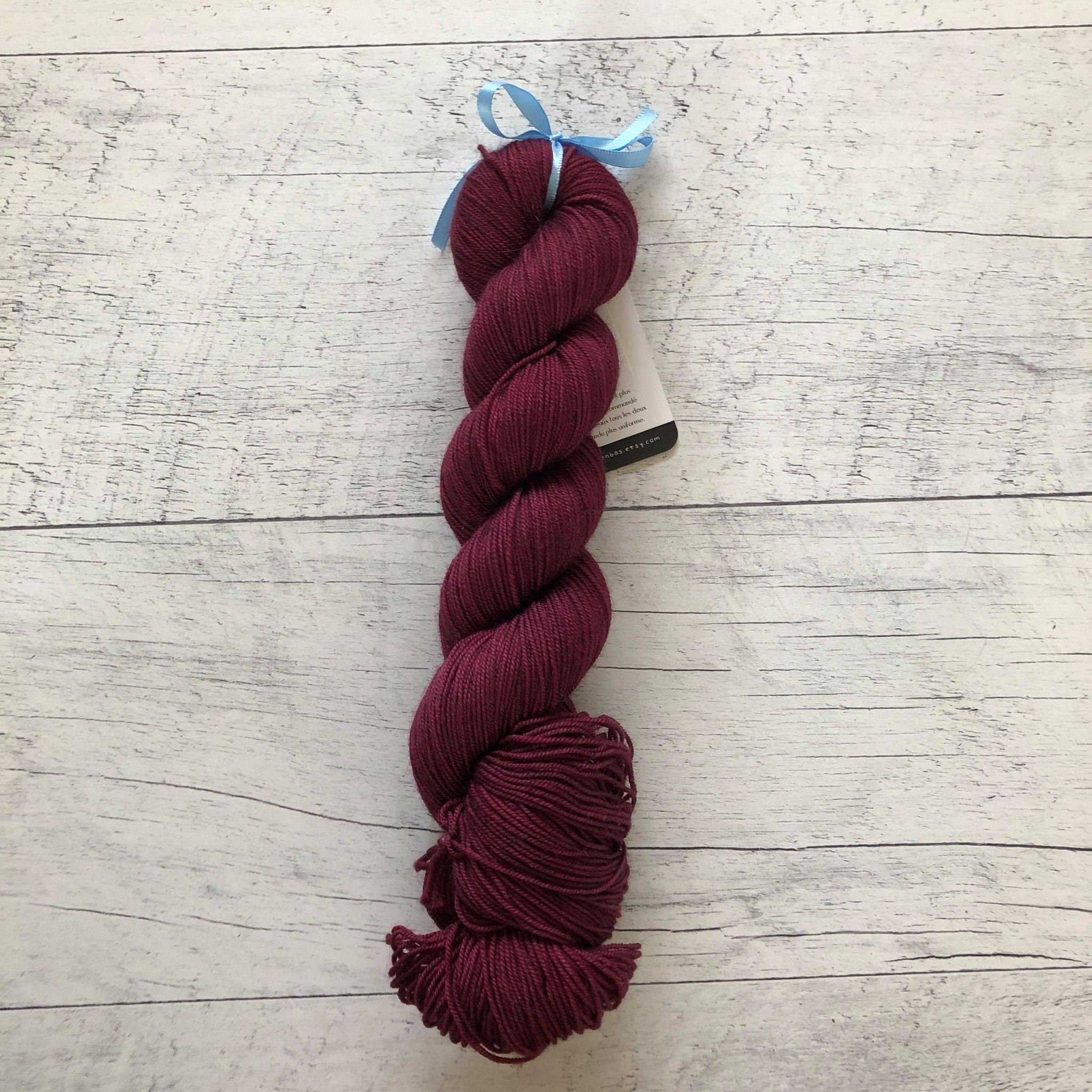 Merlot - Laine grosseur fingering merino/yak/nylon SW, prête à partir