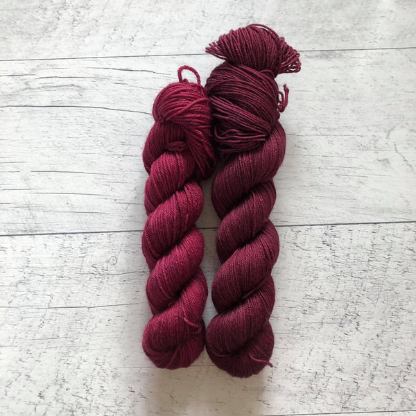 Merlot - Laine grosseur fingering merino/yak/nylon SW, prête à partir